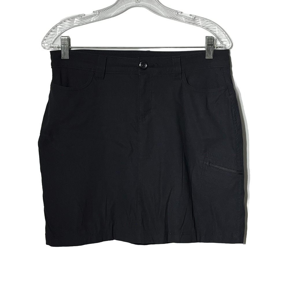 Eddie Bauer‎ Women Black Cargo Skirt Shorts Skort Outdoor Hiking Size 4